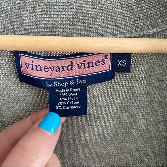 Vineyard Vines Gray Wool Cashmere Cardigan Sweater.XS - Picture 9 of 13